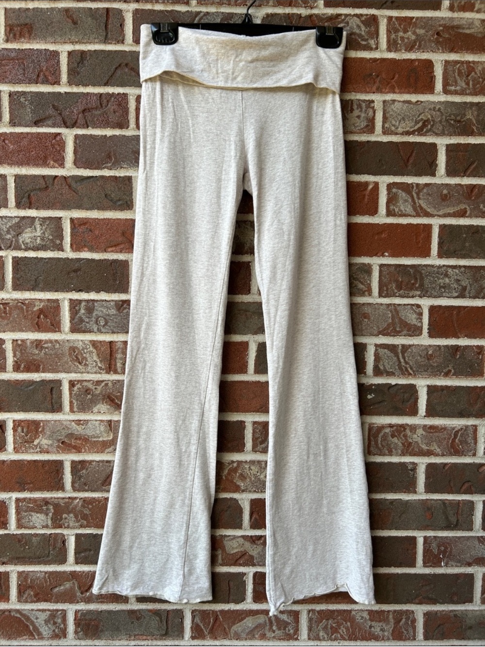 SKIMS Cream Fold-Over Waist Wide-Leg Lounge Pants